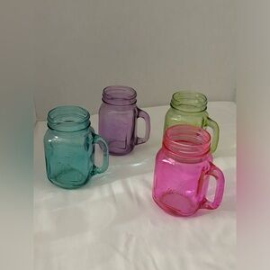 Colorful Mason Jar Mug Set